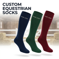 Chaussettes de compression athlétiques unisexes pour la course à pied, le cyclisme, l'équitation, avec logo personnalisé, en coton/fibre de bambou tricoté