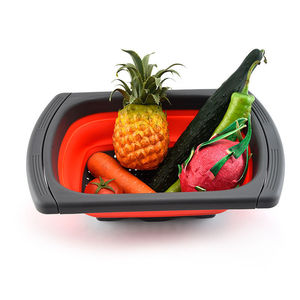 Foldable and extendable drain <b>basket</b> for washing vegetables, double-layered and thickened, suitable for household kitchen <b>sinks</b> - Product Image 4