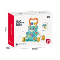 Bao Han Trotteur musical éducatif 2-en-1 en plastique à motif de dessin animé pour bébé, vente en gros