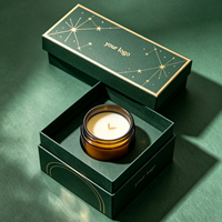 Boîte de présentation de luxe en papier couché pour bougies parfumées et ensembles de diffuseurs à bâtonnets, avec marquage en relief et finition personnalisée