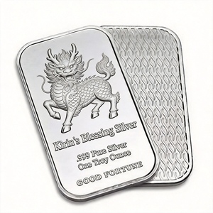Barras y Monedas Cuadradas de Estilo Antiguo para Exhibición, Personalizadas, No Magnéticas, de Latón y Aleación de Zinc, Chapadas en Oro/Plata, Artesanías Metálicas - Product Image 5
