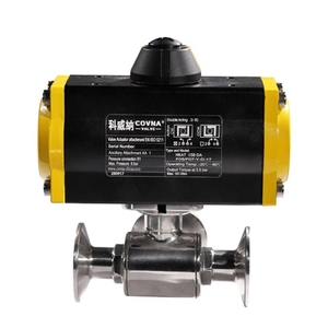 Venta de Liquidación COVNA B2B HK56-WT Válvula de Bola Sanitaria de Acero Inoxidable 304 de 3/4 Pulgadas, de 3 Vías, de Doble Acción, Accionada Neumáticamente - Product Image 2
