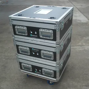 Estante de apilamiento múltiple personalizado, maletas de vuelo de almacenamiento de aluminio ATA modular múltiple para carreteras utilitarias