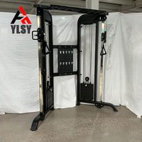 Machine Smith de musculation à domicile en acier avec système double et machine à câbles croisés