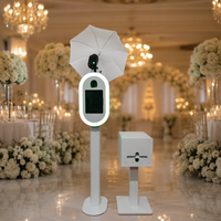 Station photo portable iPad DSLR avec coque métallique, anneau lumineux RGB et flight case compatible 10.2-12.9 pouces pour mariages, fêtes et événements