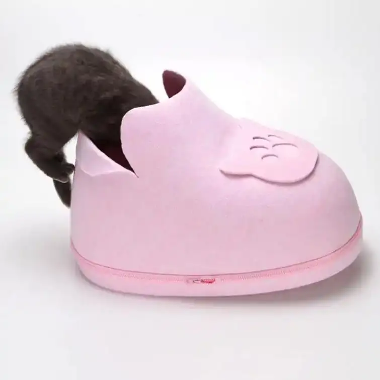 Schoenen Vorm Vilt Pet Kat Puppy Bed Grot Afneembaar Huisdier Knuffel Nest Accessoires Ademend Milieuvriendelijk Vilt Kat Bed Schoenhuis