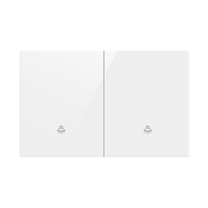 Interrupteur mural Tuya 2 voies, verre trempé, commande tactile, Wi-Fi, design minimaliste, IP20, 10A, 230V - Product Image 2