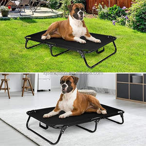 Indoor Outdoor Hot Sale Travel Atmungsaktives Kühlnetz Eisen rahmen Faltbares tragbares Haustier Erhöhtes Hunde bett - Product Image 6