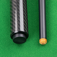 Profesional 2-Piece karbon Fiber Pool Cue T700 poros 3K karbon Butt 12.9mm Ujung disesuaikan berat ringan uni-loc sendi