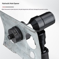 Perforadora Hidráulica Inalámbrica para Láminas Metálicas, Herramienta para Hacer Agujeros Cuadrados en Gabinetes Eléctricos, Máquina Perforadora con Batería de Litio