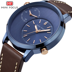 <span class=keywords><strong>Mini</strong></span> <span class=keywords><strong>Focus</strong></span> MF0035G <span class=keywords><strong>MF</strong></span> 0035 Manos luminosas impermeables Correa de cuero genuino <span class=keywords><strong>Reloj</strong></span> de cuarzo de negocios para hombres Montre <span class=keywords><strong>Reloj</strong></span> Homme Uhr - Product Image 4