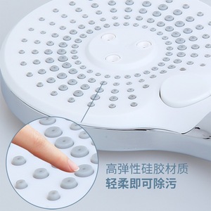 Cabezal de Ducha Presurizado Universal, Redondo, con Función de Masaje y Lluvia, Fácil de Limpiar, Portátil, de Alta Presión - Product Image 1