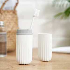 Estuche de Viaje para Cepillo de Dientes, Ecológico, de Plástico PP, de Dos Piezas, Duradero, Fácil de Limpiar, Portátil, Moderno, Higiénico y Conveniente - Product Image 5