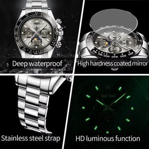 OLEVS 6654 Montre mécanique automatique pour hommes Montre de luxe pour couple en acier inoxydable étanche Luminescent Montre de mode pour hommes montre reloj - Product Image 2