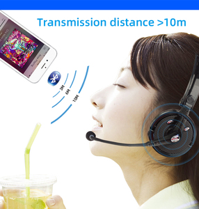 New Arrival New Arrival wireless Blue tooth Business Headphone with Microphone for call center and trucker driver - Product Image 4