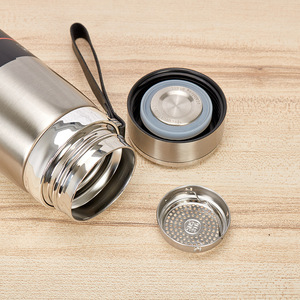 600ml Custom 800ml doppia parete thermos flaconi sottovuoto viaggio isolati in acciaio inox infusore di tè bottiglia di acqua con corda - Product Image 4
