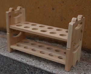 Porte-œufs rustique en bois style ferme, à fentes individuelles, portable, double étage, pour comptoir de cuisine et rangement de poulets - Product Image 3