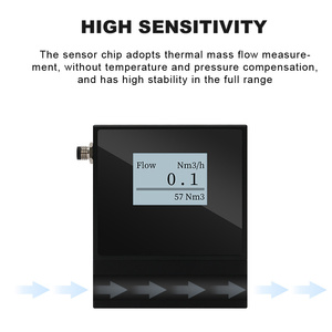 맞춤형 디지털 압축 공기 유량계 OEM RS485 질소 산소 아르곤 이산화탄소 4-20mA LCD 가스 측정기 - Product Image 3