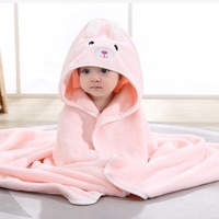 Serviette de bain unisexe pour bébés et tout-petits avec capuche Couverture à capuche en peluche super douce et avec une bonne absorption d'eau