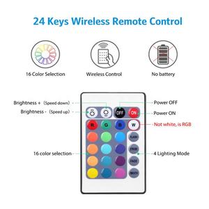 DC5V 2835 RGB luce di Striscia del LED USB <span class=keywords><strong>TV</strong></span> luce di Fondo IP65 nastro Impermeabile con IR 24 remote controller key 0.5M 1M 2M 3M 4M 5M - Product Image 5