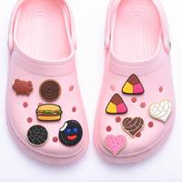 Aksesoris Sepatu PVC Lucu Desain Kustom, Hiasan Sepatu Clog, Grosir Produk Baru Minuman dan Makanan Meksiko