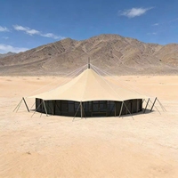 Kawagebo Kamp Wild Luxury 422.5 ㎡   Tente de safari imperméable en PVDF avec salle de bain pour hôtel de villégiature en plein air et salon professionnel