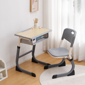 Muebles escolares Escritorio y silla escolar Juego de mesa y silla de metal Diseño ergonómico y antimiopía Escritorio inclinable ajustable en altura - Product Image 3