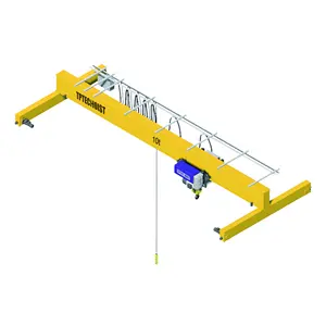 Projeto profissional Único feixe suspenso Ponte aérea Guindaste do tipo da suspensão 5 ton 10 ton 15 ton com grua elétrica