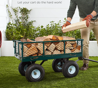 Mini tracteur utilitaire, benne, chariot d'outils de jardin, chariot de remorque de maille de soudage, roue pneumatique 10x3,50-4