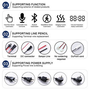 Interruttore a Sensore Tattile per Specchio con Trasformatore LED da 12W, 110V/220V, Controllo a Pulsante Singolo, Tre Colori (CCT) - Product Image 4