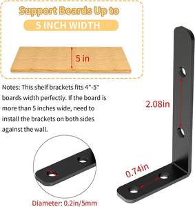 رف من الفولاذ المقاوم للصدأ 4 بوصة × <span class=keywords><strong>2</strong></span> بوصة (قوس X 50) يدعم استخدام غرفة المعيشة في المطبخ بحد أقصى 40 رطلاً - Product Image 4