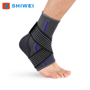 Shiwei <b>Ankle</b> <b>Brace</b> Adjustable Breathable <b>Support</b> For Running Football Unisex Adult - Product Image 1