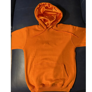 Venta al por mayor de alta calidad bajo MOQ satén seda forrado sombrero Sudadera con capucha de manga larga ajuste gimnasio Unisex cordón Sudadera con capucha con bolsillo - Product Image 6