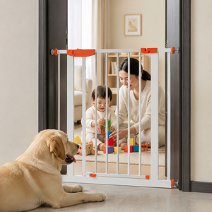 <span class=keywords><strong>Barrière</strong></span> de <span class=keywords><strong>sécurité</strong></span> réglable en fer pour bébé, fixation par pression sans perçage, double verrouillage, fermeture automatique, pour portes, escaliers, enfants, animaux domestiques, usage domestique - Product Image 3