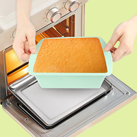 Moule rectangulaire moyen personnalisé OEM/ODM pour usine, idéal pour gâteaux DIY, desserts d'anniversaire à la maison, moules à gâteaux en silicone faits main