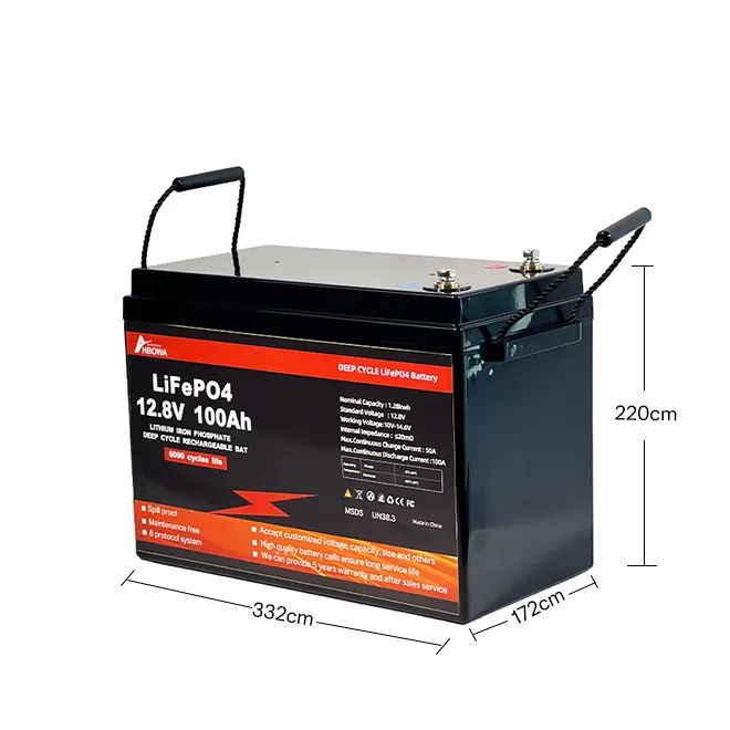 Baterías de litio para almacenamiento de energía solar, baterías de litio de 12V 24V 100ah 200ah 300ah 400ah LiFePO4