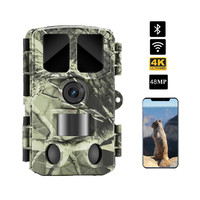 Nouvelle caméra de chasse sans fil 4K avec contrôle par application, connexion Wi-Fi, vision en direct et détection de mouvement pour la surveillance de la faune