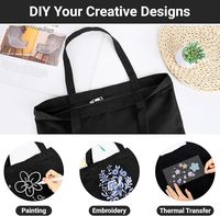 Sac fourre-tout en toile noire épaisse réutilisable avec motif de lettres personnalisé et logo imprimé sur mesure, modèle JUXIN BY0200, poignée supérieure longue