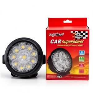 Phare de travail rond 9 LED 27W pour voiture, éclairage tout-terrain - Product Image 1