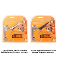 Pistola de Clavos Manual 3 en 1 y Pistola de Grapas Neumática, Adecuada para Bricolaje y Trabajos en Madera con Clavos y Extractores de Clavos