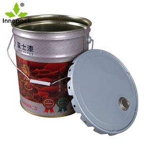 Seau métallique conique <span class=keywords><strong>de</strong></span> <span class=keywords><strong>20</strong></span> <span class=keywords><strong>litres</strong></span> (5 gallons) avec bec verseur et couvercle, idéal pour la peinture, l'huile et la graisse - Vente en gros - Product Image 6