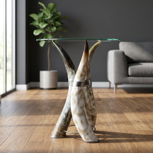 Silla, Mesa y Taburete de Cuerno de Ángel Africano Tallado a Mano, Impermeable, para Jardín, Arte Coleccionable, Regalo de Boda, Directo de Fábrica - Product Image 1
