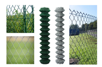 Malla de Alambre Galvanizado de Alta Calidad de 5 pies, 6 pies y 8 pies, Recubierta de PVC, con Estructura de Diamante, para Cercas de Granjas y Campos