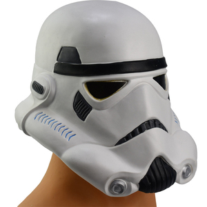 Masque de soldat américain pour Halloween, casque de soldat blanc en <span class=keywords><strong>latex</strong></span>, accessoire de cosplay, masque de fête pour adulte - Product Image 4
