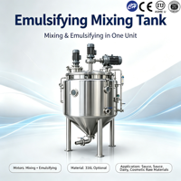 Cuve de mélange pour l'industrie alimentaire en acier inoxydable 304, cuve de mélange sanitaire pour liquides avec enveloppe chauffante, taille personnalisée