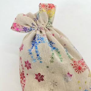 Bolsas de Algodón con Cordón y Estampado Personalizado, Bolsa de Embalaje Navideña con Logotipo Estampado en Caliente Personalizado - Product Image 6