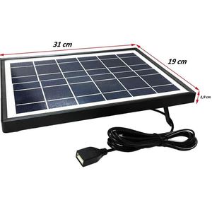 12W 5V 1.6A USB Solar Panel With Multiple <b>Charging</b> <b>Cables</b> For Outdoor Power Supply - Product Image 2