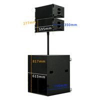 Sistema de Sonido de Altavoces Line Array Activos Profesionales para Escenario Colgante, Conjunto de Audio con Columna de 10 Pulgadas para Exteriores