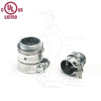 Connecteur flexible à compression pour conduit vers boîtier, certifié, 3/8"-4", argenté