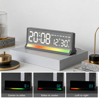 Temporizador de Cuenta Regresiva Colorido para Decoración del Hogar, Reloj Despertador de Escritorio con Pantalla LED Grande, Fecha y Día Digitales con Luz Degradada